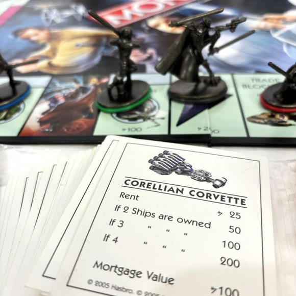 Monopoly Star Wars Saga Edition Board Game Complete Set Collectible 2005 - Picture 9 of 14